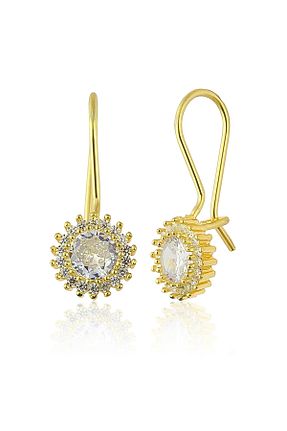 گوشواره نقره طلائی زنانه 925 عیار Zanaatsilver - کد 682971253