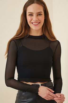 بلوز مشکی زنانه ساده BE CHİC - کد 247509492