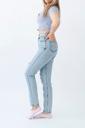 شلوار آبی زنانه پارچه HACKER DENIM - کد 342958699