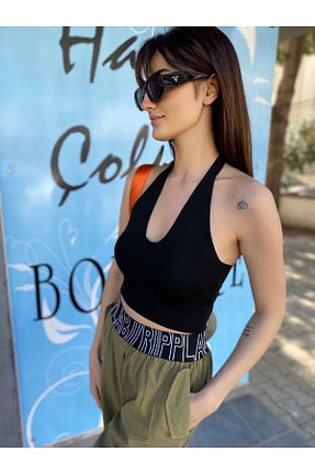 بادی مشکی زنانه Boyundan Bağlamalı HANDE ÇOLPAN - کد 682891698