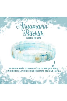 دستبند جواهر آبی زنانه سنگ طبیعی Deniz Doğal Taş - کد 682924449