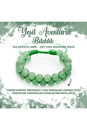 دستبند جواهر سبز زنانه سنگ طبیعی Deniz Doğal Taş - کد 682924595