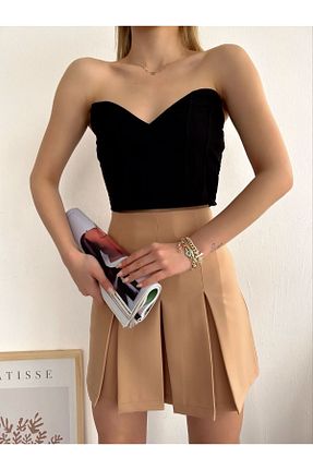 دامن بژ زنانه ابریشم Çnru - کد 682973413