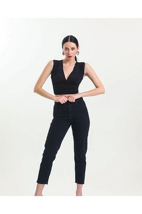 شلوار جین مشکی زنانه رگولار Bluehill - کد 682739306