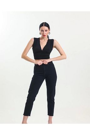 شلوار جین مشکی زنانه رگولار Bluehill - کد 682739306