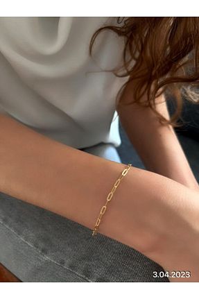 دستبند نقره طلائی زنانه 925 عیار Serline Desing - کد 682873650