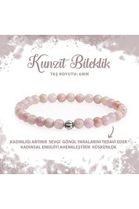دستبند جواهر صورتی زنانه سنگ طبیعی Deniz Doğal Taş - کد 682923996