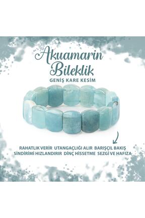 دستبند جواهر آبی زنانه سنگ طبیعی Deniz Doğal Taş - کد 682924255