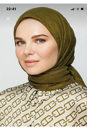 روسری خاکی پنبه ای Nilbutik - کد 683599125