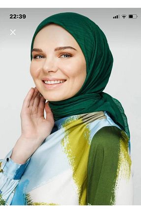 روسری سبز پنبه ای Nilbutik - کد 683599226