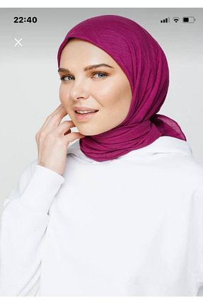 روسری بنفش پنبه ای Nilbutik - کد 683599112