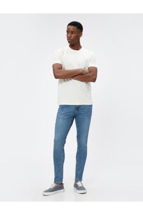 شلوار جین آبی مردانه پاچه تنگ جین کد 683828882