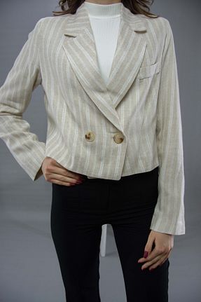 کت بلیزر طوسی زنانه مخلوط ویسکون Reida - کد 683658861