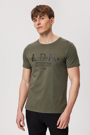 تیشرت خاکی مردانه رگولار Lee Cooper - کد 683153655