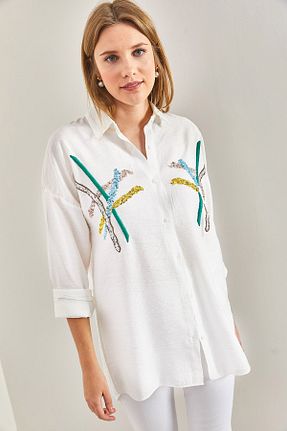 پیراهن سفید زنانه رگولار Bianco Lucci - کد 683411644