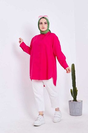 پیراهن حجاب صورتی زنانه رگولار Patika - کد 344370036