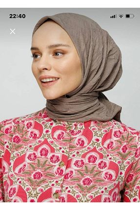 روسری قهوه ای پنبه ای Nilbutik - کد 683598862