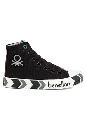 کفش اسنیکر مشکی بچه گانه بند دار Benetton - کد 683904188