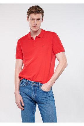 تی شرت قرمز مردانه رگولار یقه پولو کد 301260394
