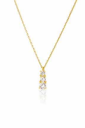 گردنبند نقره طلائی زنانه 925 عیار Zanaatsilver - کد 684087527