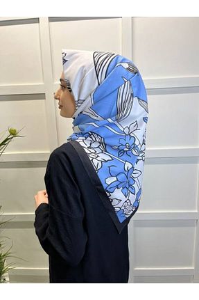 روسری سرمه ای ساتن Eflatun - کد 684210790