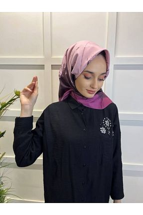 روسری سرمه ای ساتن Eflatun - کد 684233048