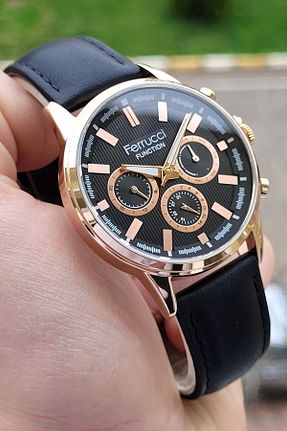 ساعت مچی مشکی مردانه 43 میلی متر Ferrucci - کد 684450363