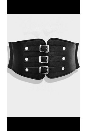 کمربند مشکی زنانه چرم مصنوعی modaes butik - کد 684622821