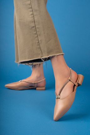 بابت بژ زنانه چرم مصنوعی PASSAGE SHOES - کد 684736110
