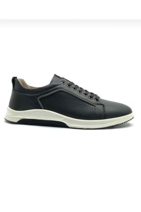 کفش کژوال مشکی مردانه چرم طبیعی پاشنه کوتاه ( 4 - 1 cm ) پاشنه ساده کد 684086545