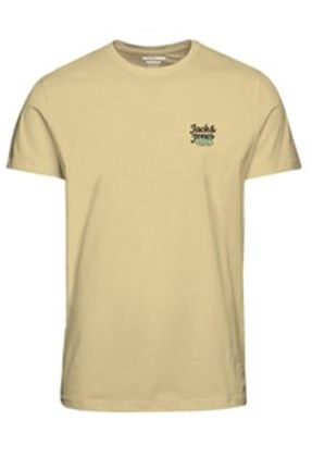 تی شرت زرد مردانه رگولار یقه گرد کد 684211543