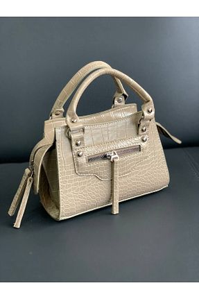 کیف دوشی بژ زنانه چرم مصنوعی BAGS - کد 684280243