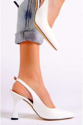کفش پاشنه بلند کلاسیک سفید زنانه پاشنه نازک پاشنه متوسط ( 5 - 9 cm ) PU کد 649699307
