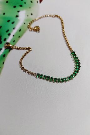 دستبند استیل (فولاد) سبز زنانه استیل (فولاد) SEVİLLE AKSESUAR - کد 684399200