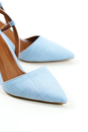 کفش استایلتو آبی پاشنه نازک پاشنه متوسط ( 5 - 9 cm ) کد 683894119