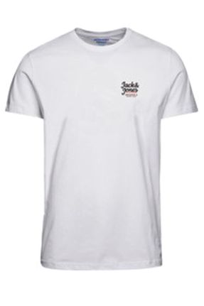 تی شرت سفید مردانه رگولار یقه گرد کد 684197324