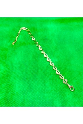 دستبند جواهر طلائی زنانه فولاد ( استیل ) کد 684234738