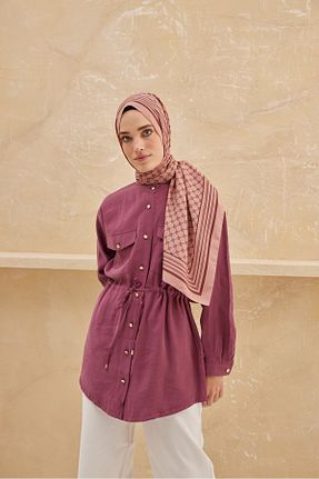 شال صورتی زنانه پلی استر Cardion - کد 684517799