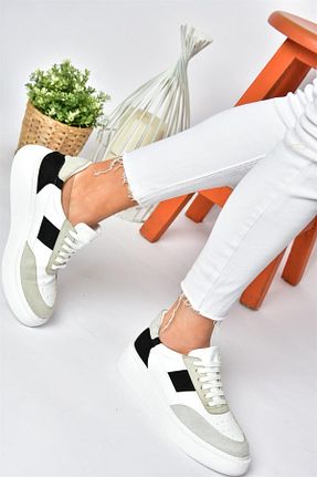کفش اسنیکر سفید زنانه بند دار Fox Shoes - کد 684561752