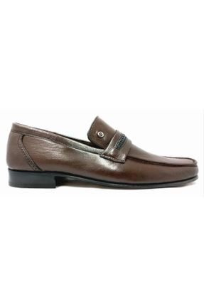 کفش کلاسیک زرشکی مردانه چرم طبیعی پاشنه کوتاه ( 4 - 1 cm ) پاشنه ضخیم کد 684434197