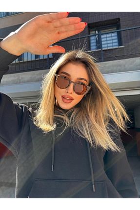 عینک آفتابی قهوه ای زنانه UV400 SOLİVAGANT - کد 684613695