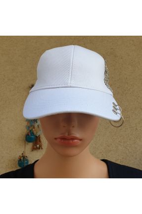 کلاه سفید زنانه پنبه (نخی) کد 344714933