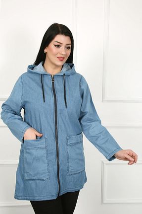 کت سایز بزرگ آبی زنانه پارچه By Alba Collection - کد 682364986