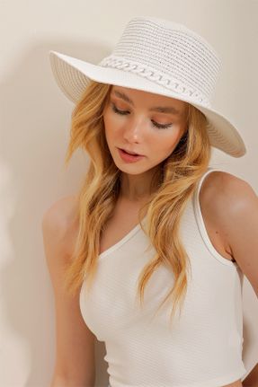 کلاه سفید زنانه کد 685351393