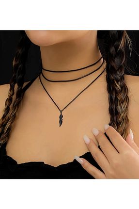 چوکر مشکی چرم مصنوعی TakıConcept - کد 685407445