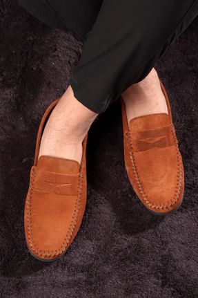 کفش کژوال قهوه ای مردانه چرم طبیعی پاشنه کوتاه ( 4 - 1 cm ) پاشنه ساده کد 685374301