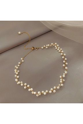 گردنبند استیل ( فولاد ) طلائی زنانه استیل (فولاد) EbruHome - کد 686132194