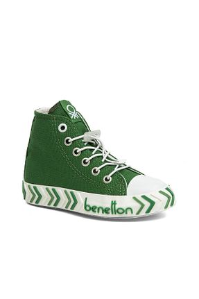 کفش اسنیکر سبز بچه گانه بند دار Benetton - کد 279679503