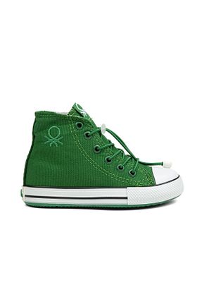 کفش اسنیکر سبز بچه گانه بند دار Benetton - کد 466334738