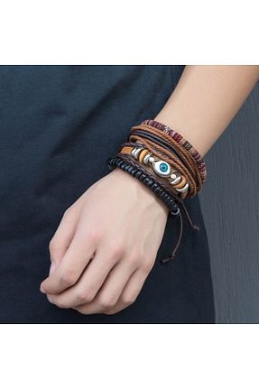 دستبند جواهر قهوه ای زنانه منجق Tesbihane - کد 686163492